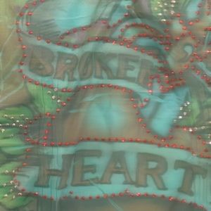 “Broken Heart” F&F cute ribbed lace tank